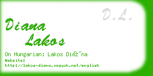 diana lakos business card